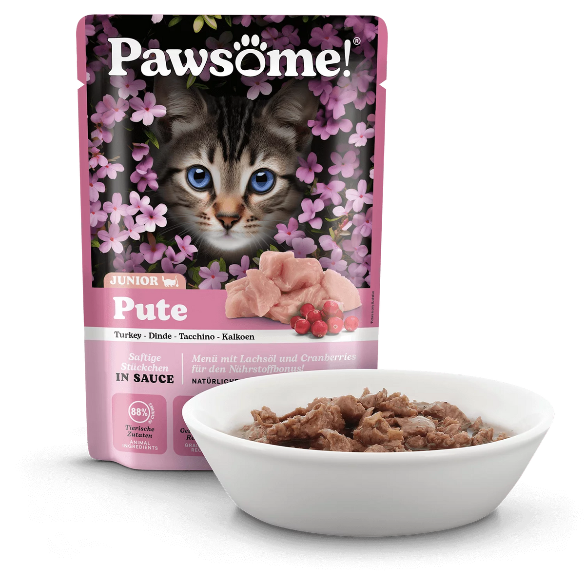 Pawsome blautmatur fyrir kettlinga | Kalkúnn 85g