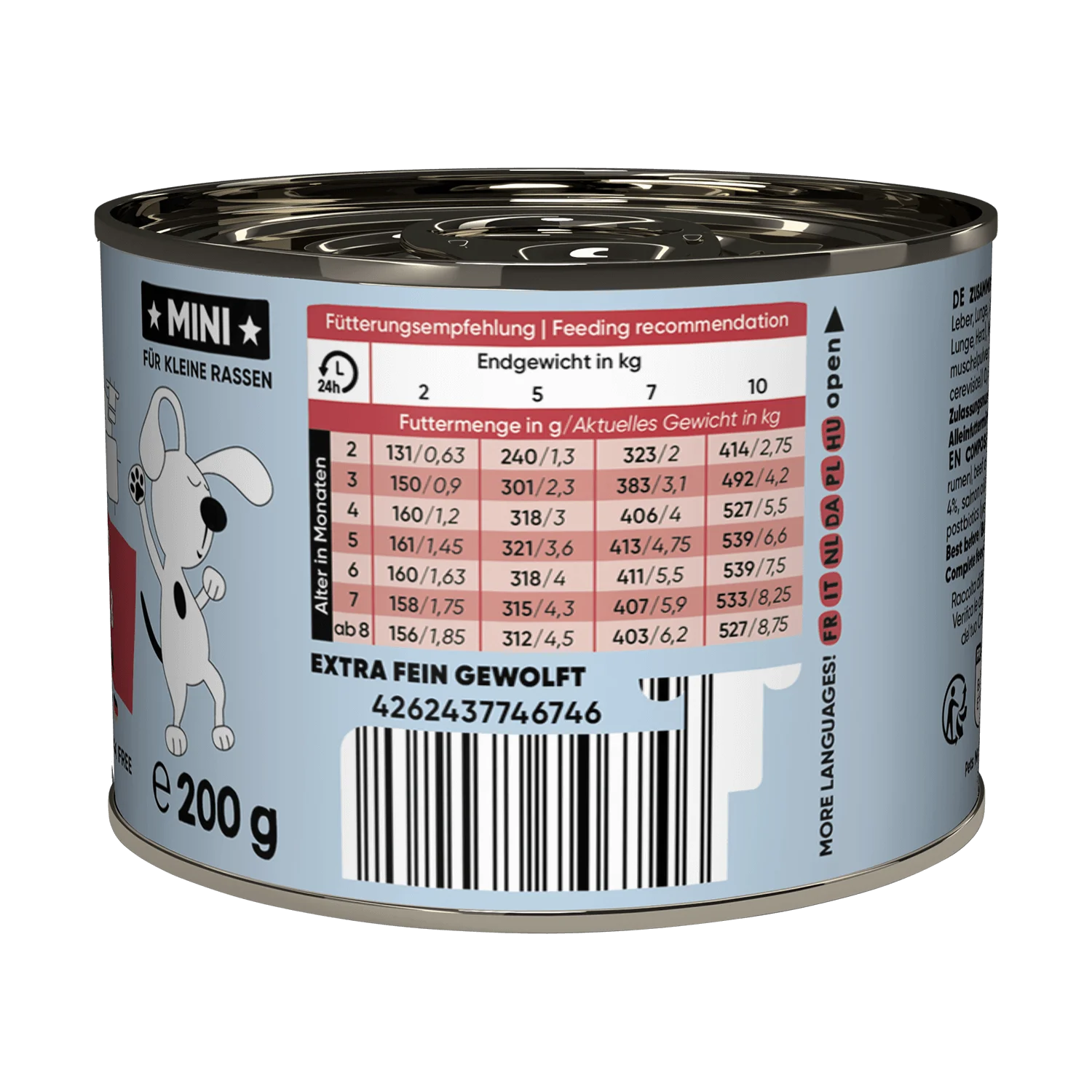 Classic MINI blautmatur fyrir hvolpa | Nautakjöt og kálfakjöt 200g - Móri