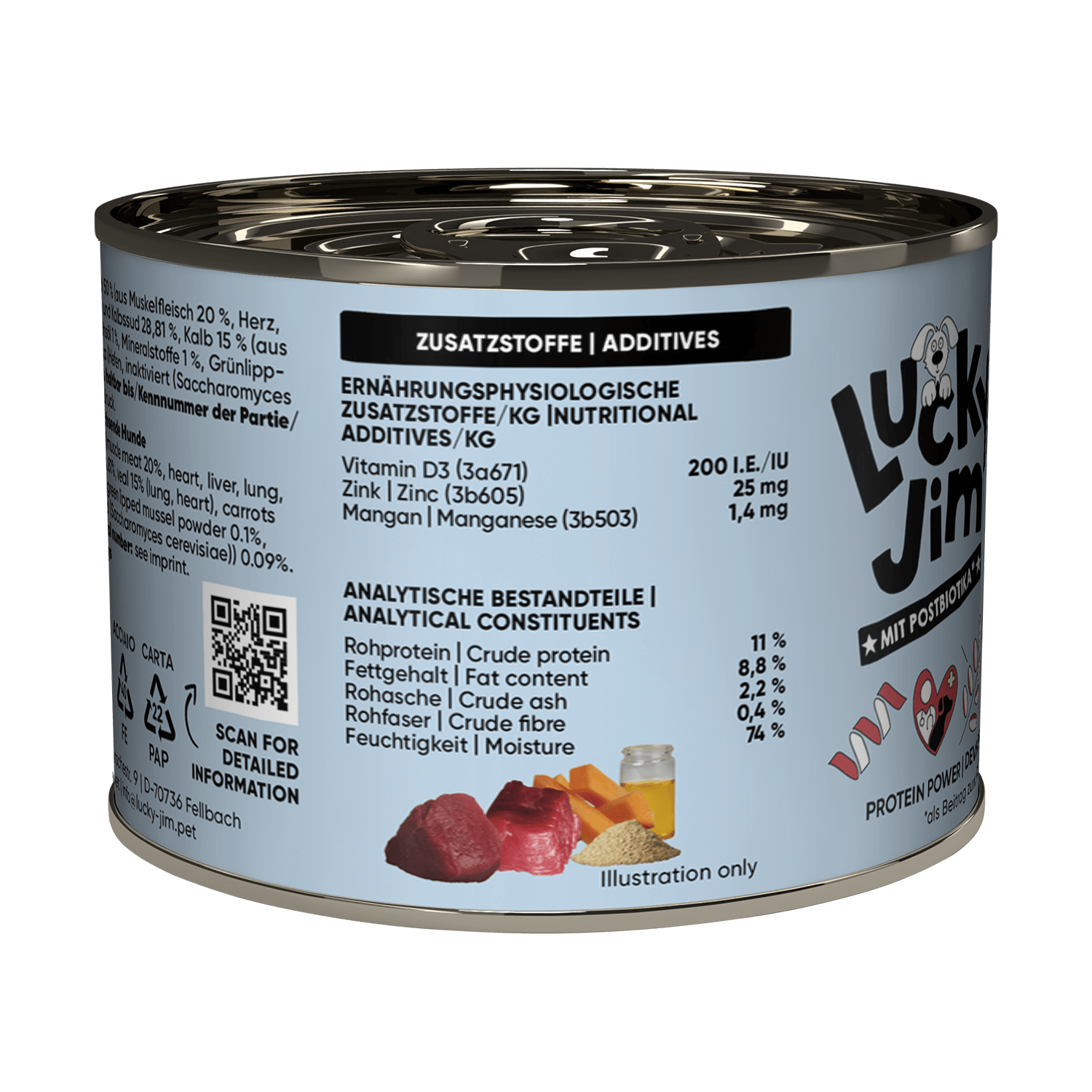 Classic MINI blautmatur fyrir hvolpa | Nautakjöt og kálfakjöt 200g - Móri