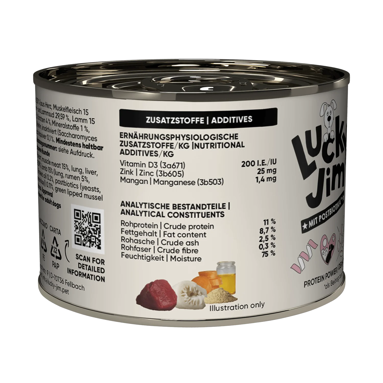 Classic MINI blautmatur fyrir hunda | Nautakjöt og lamb 200g - Móri