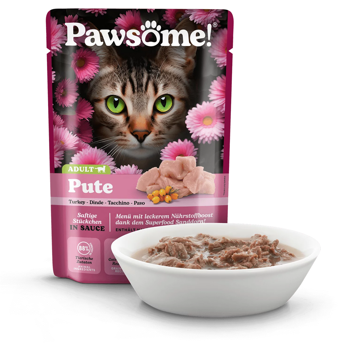 Pawsome blautmatur fyrir ketti | Kalkúnn 85g