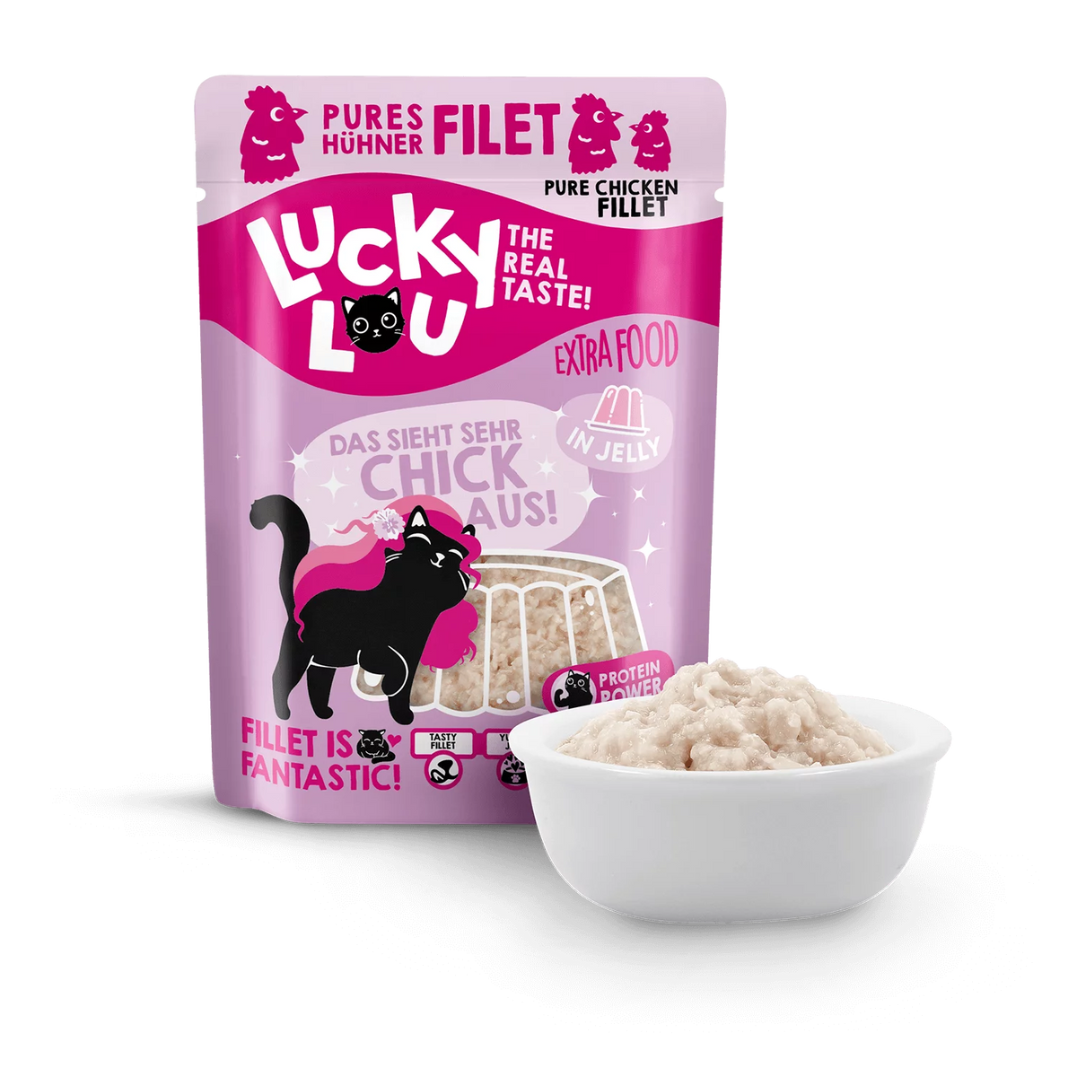 Extrafood blautmatur fyrir ketti | Kjúklingalundir í hlaupi 70g | Poki