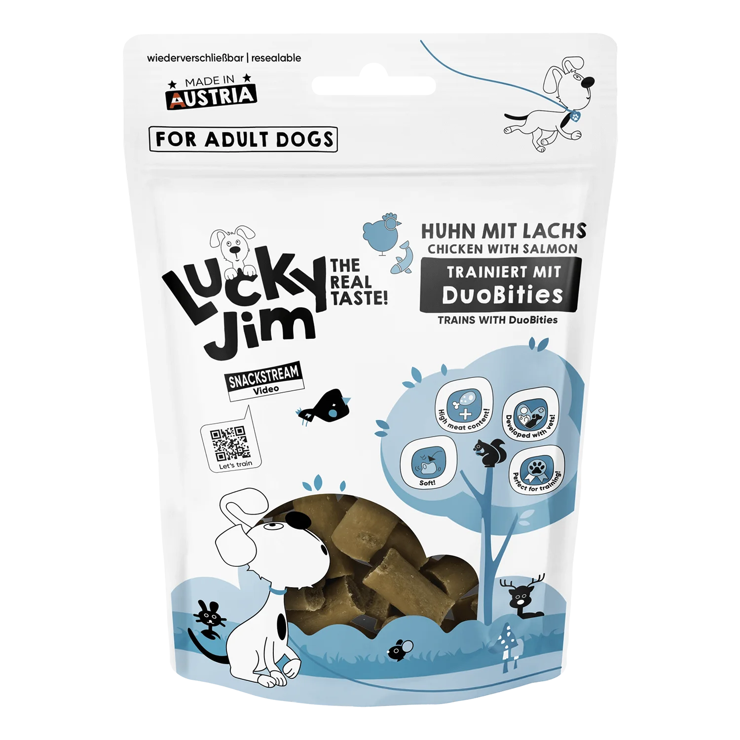 Duo Bites með kjúkling og lax 70g - Móri