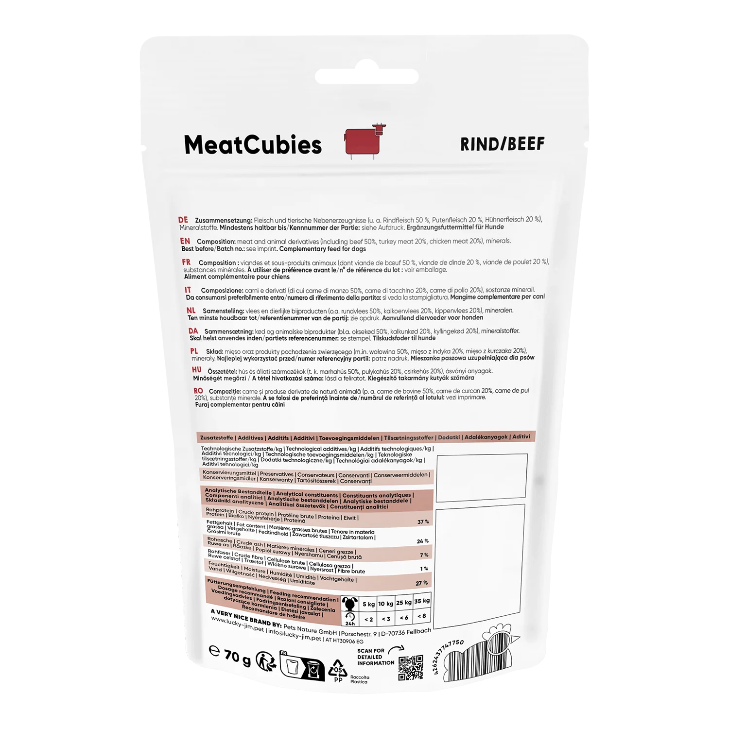 Meat Cubies með nautakjöti 70g - Móri