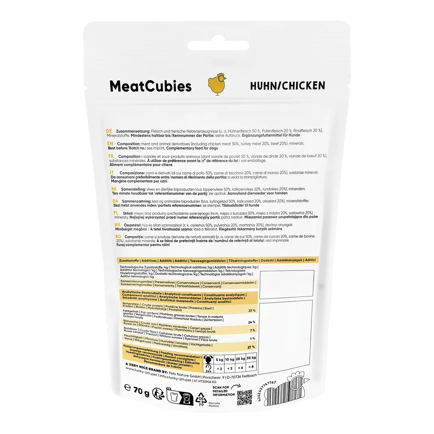 Meat Cubies með kjúkling 70g - Móri