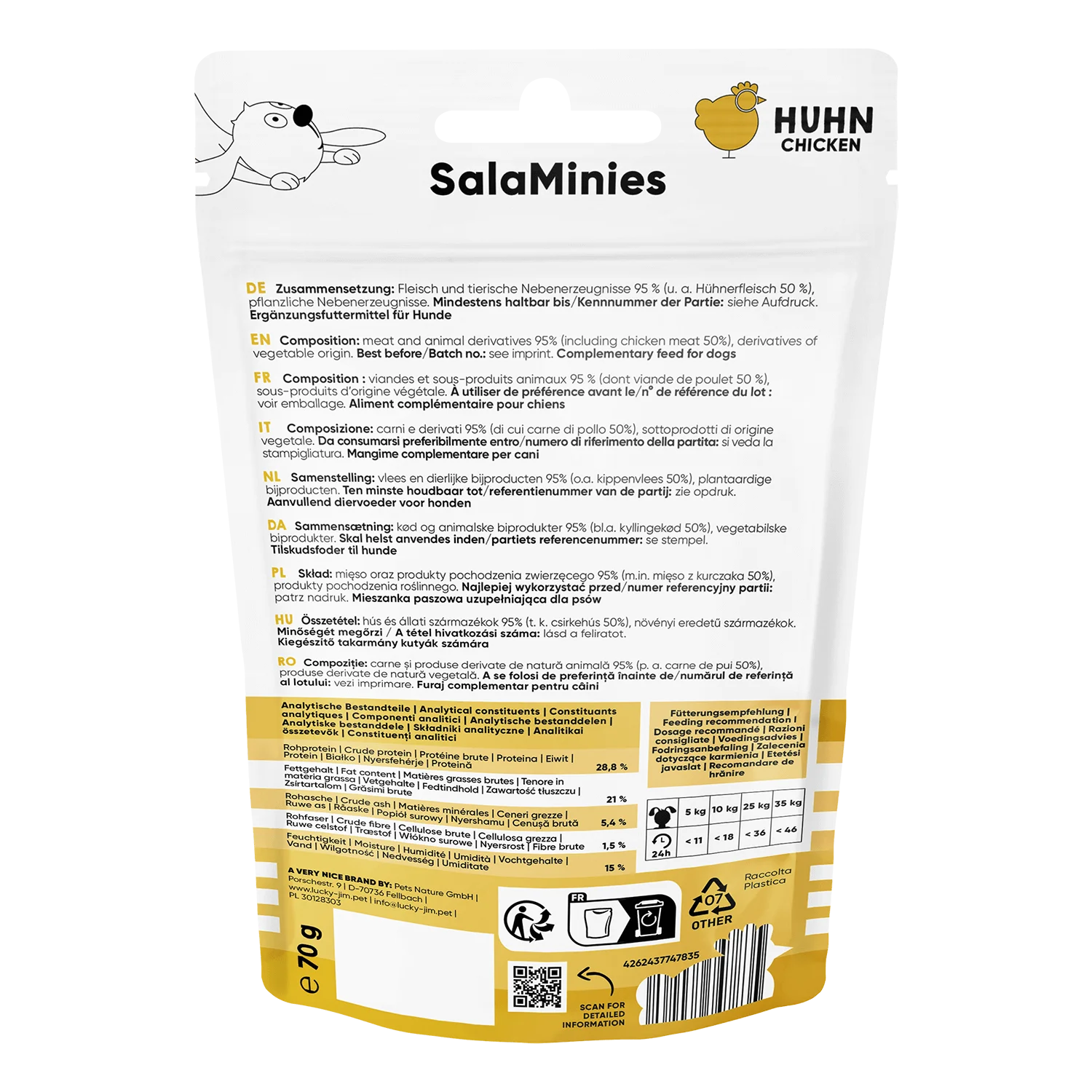 SalaMinies með kjúkling 70g - Móri