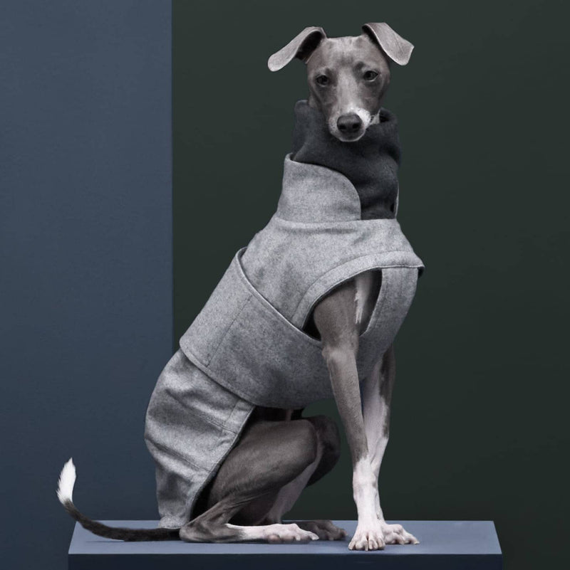 BROOKLYN Italian Greyhound Flannel-jakki Grey