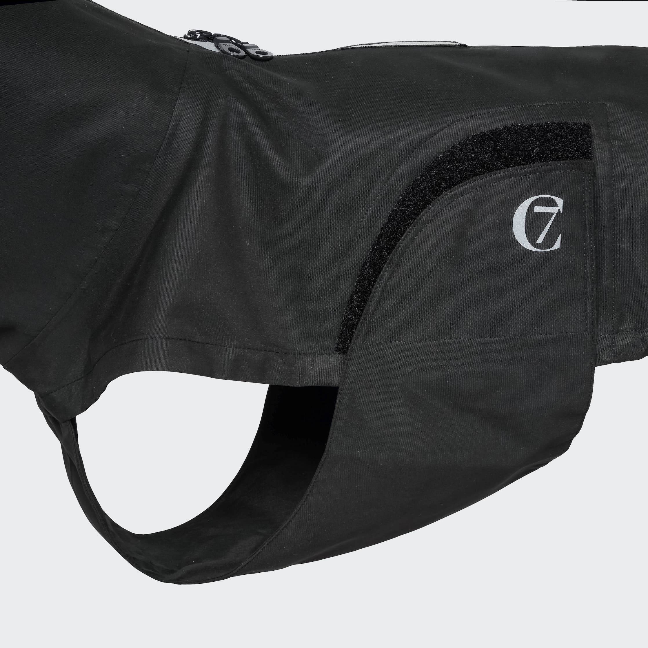 DUBLIN French Bulldog Regnjakki Svartur - Móri