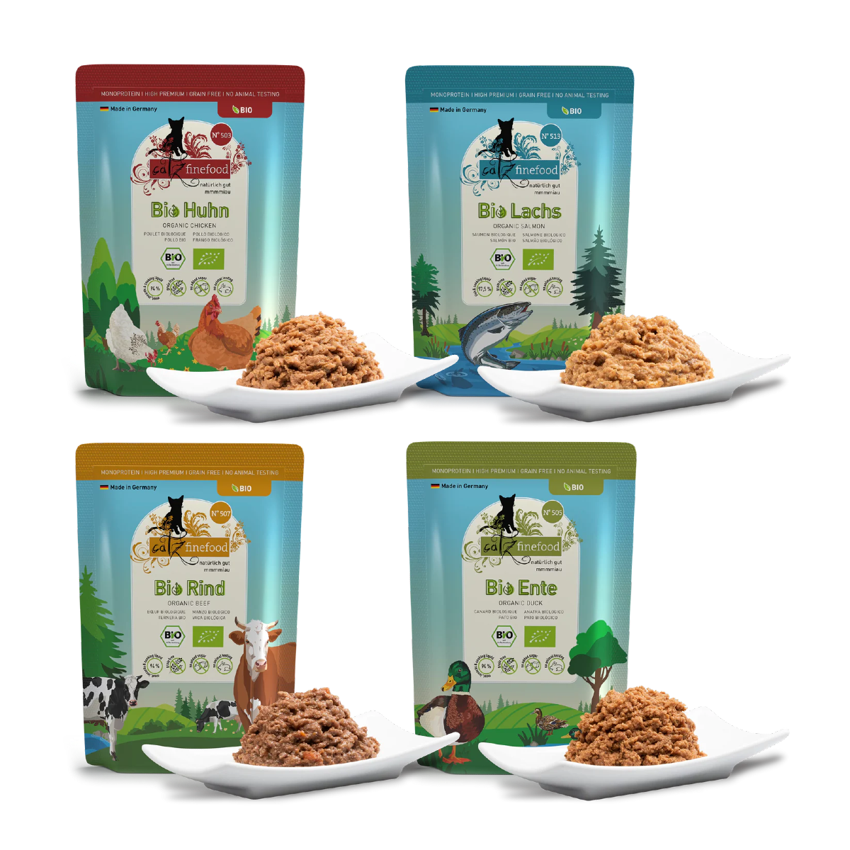 BIO blautmatur fyrir ketti - Smakkpakki -25%
