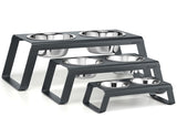 Desco elevated dog bowl stand - Black