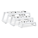 Desco elevated dog bowl stand - White