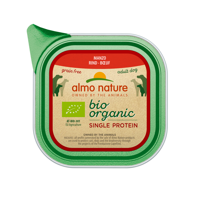 Bio Organic með nautakjöti - Blautmatur fyrir hunda (150g)