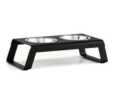 Desco table with bowls for cats - Black